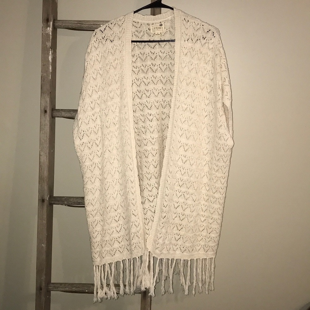 LA hearts sweater/shawl